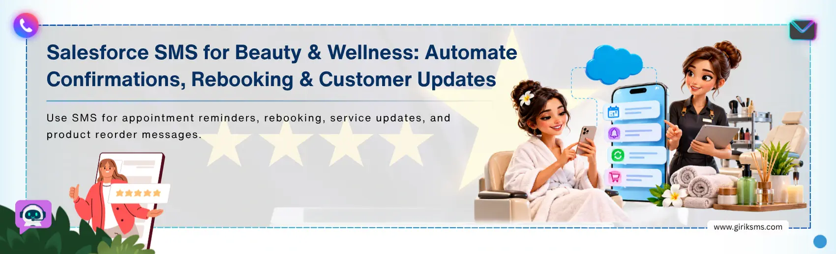 Salesforce SMS for Beauty and Wellness: Confirmations, Rebooking and Product Reorder Texts