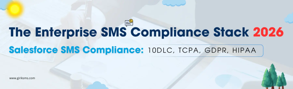 Salesforce SMS Compliance in 2026: 10DLC, TCPA, GDPR, HIPAA Explained for Enterprises