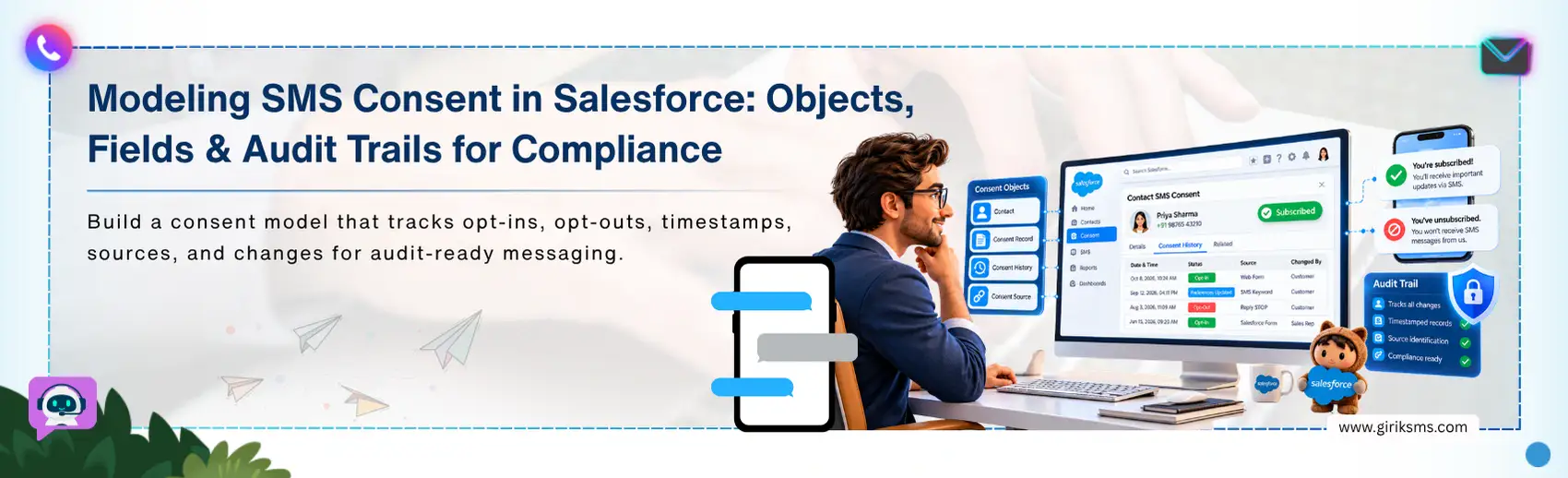 Modeling SMS Consent in Salesforce: Objects, Fields and Audit Trails That Survive an Audit
